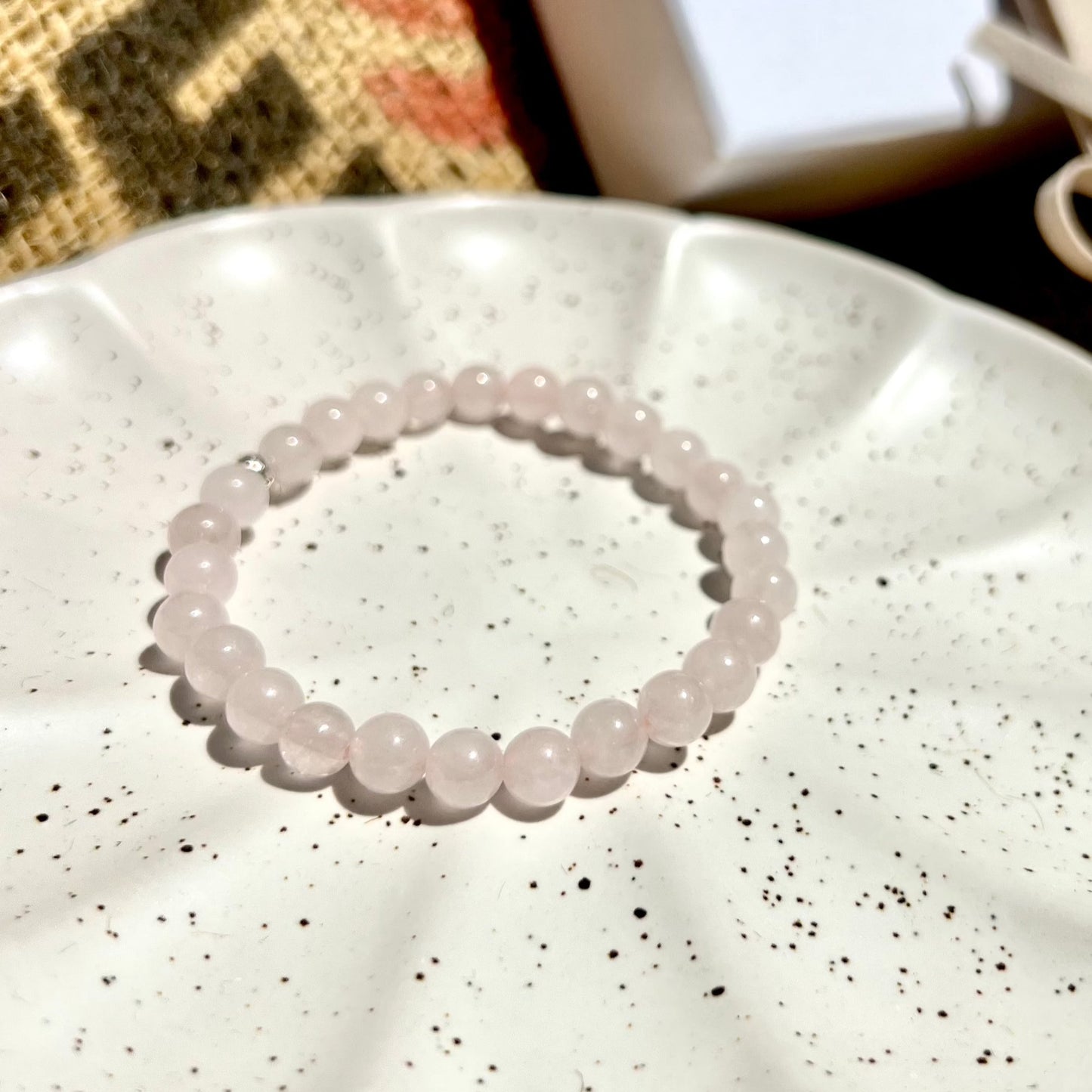 Rose Quartz Stacker Bracelet - 6mm bead