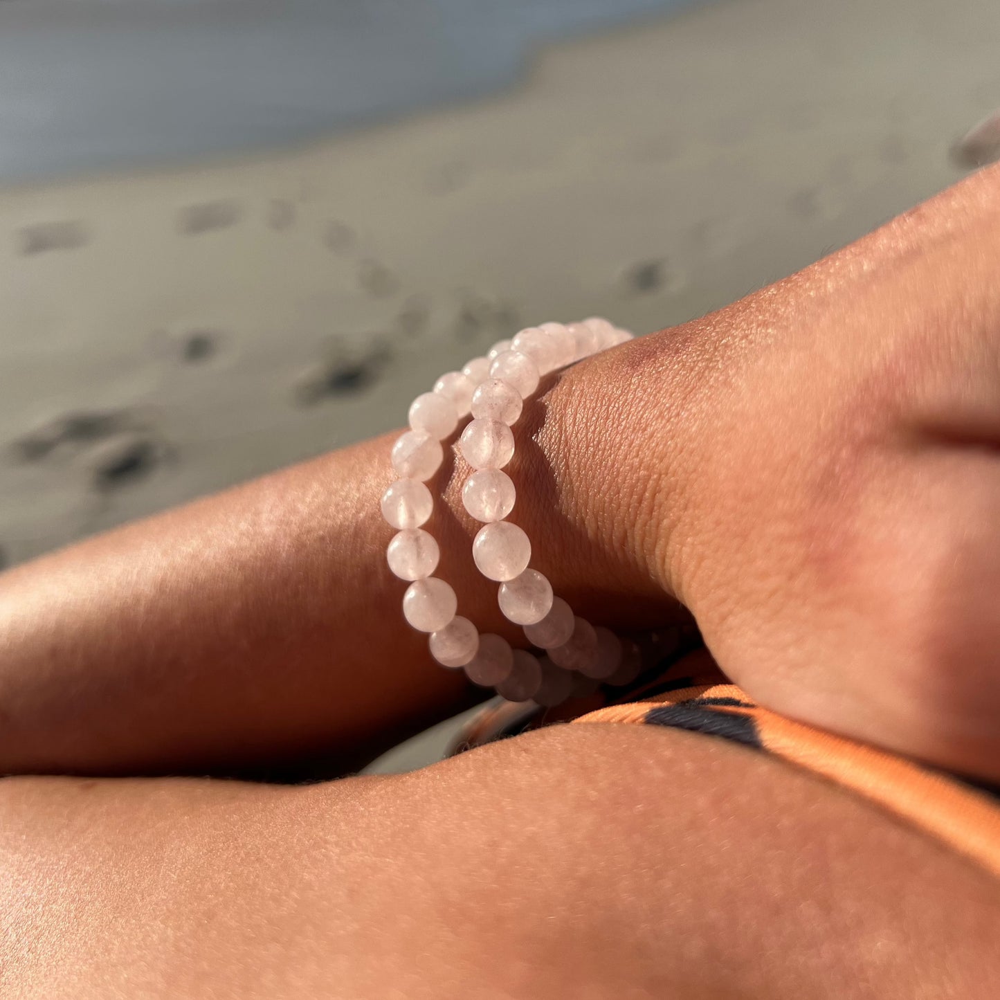 Rose Quartz Stacker Bracelet - 6mm bead