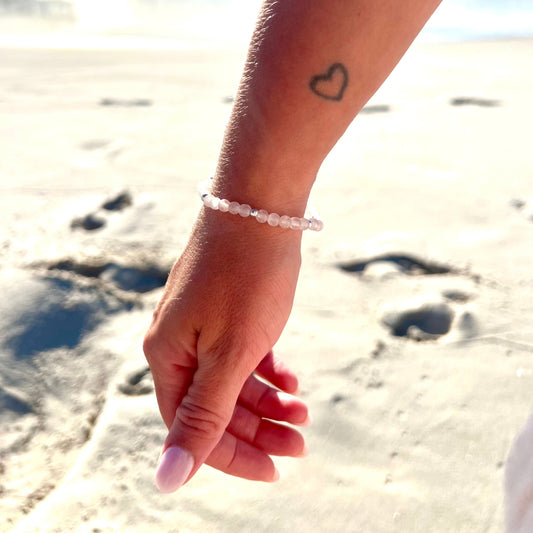 Rose Quartz Stacker Bracelet - 4mm bead