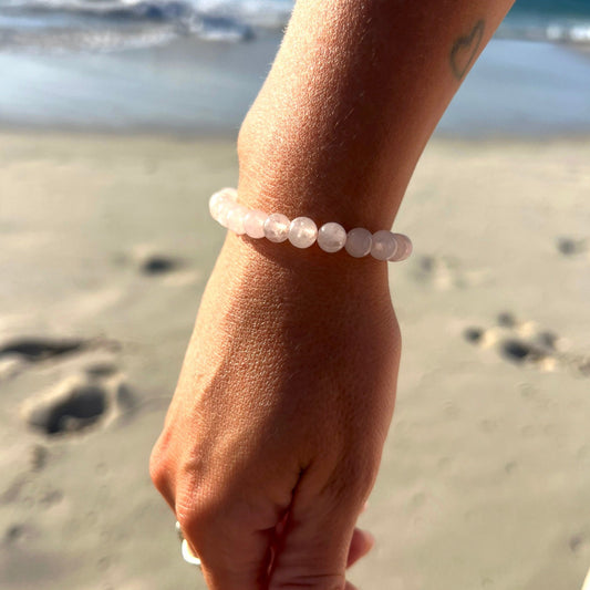 Rose Quartz Stacker Bracelet - 6mm bead